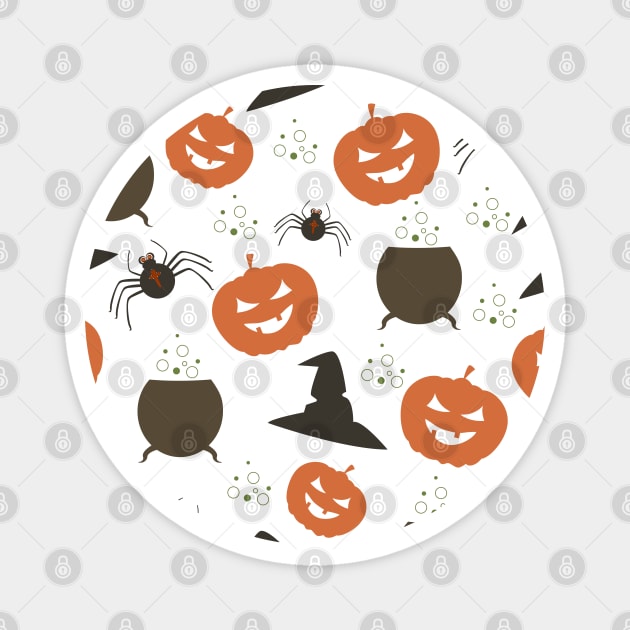 Seamless pattern with Halloween elements Magnet by Nataliia1112